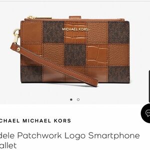 Michael Kors Adele Patchwork Logo Smartphone Wallet